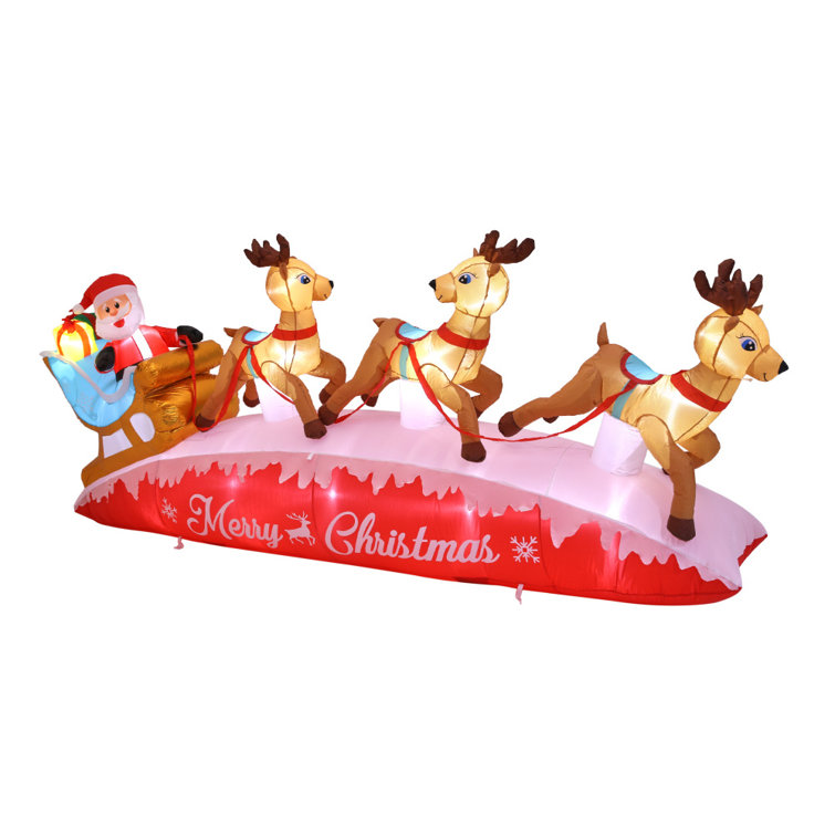 The Seasonal Aisle Santa and Rudolf Inflatable Wayfair.co.uk